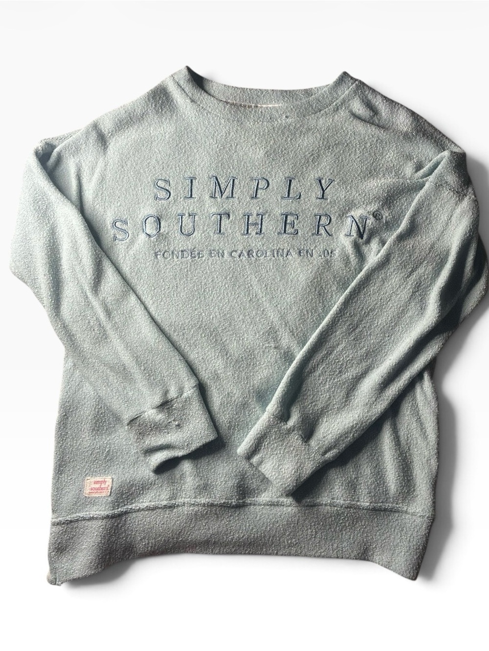 Simply Southern women’s  Crewneck Sweatshirt in Light Blue